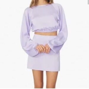 We Wore What x Revolve Lilac Skirt Set